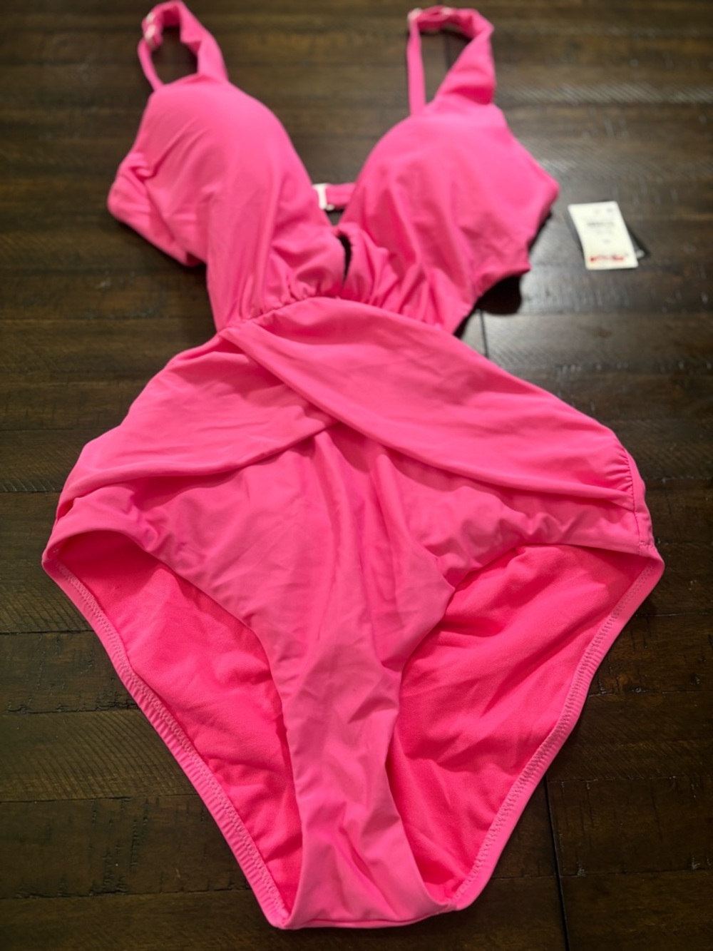 Bar III Hot Pink One-Piece Swimsuit Size M #00012